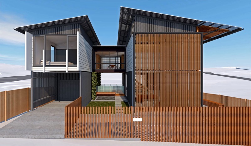 render of proposed new house in franklin street kelvin grove