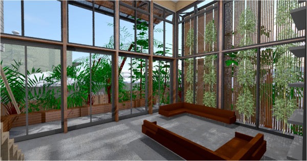 interior render of proposed new house in franklin street kelvin grove