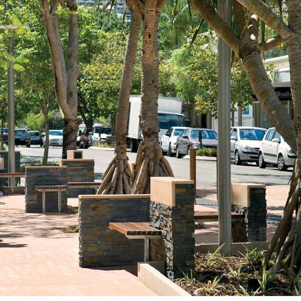 hastings street furniture designed with architectus for noosa shire council
